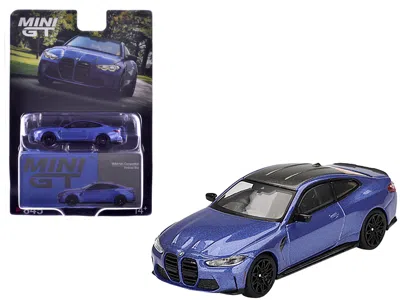 Mini Gt Bmw M4 Competition Portimao Blue Metallic With Carbon Top Limited Edition 1/64 Diecast Model Car By  In Multi