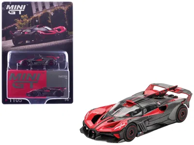 Mini Gt Bugatti Bolide Red And Carbon Fiber Limited Edition 1/64 Diecast Model Car By