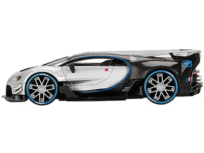 Mini Gt Bugatti Vision Gran Turismo Silver Metallic And Carbon Limited Edition To 9600 Pieces Worldwide 1/64 In Black