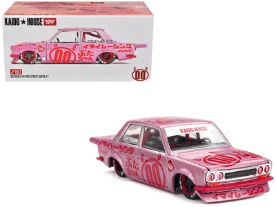 Mini Gt Datsun 510 Pro Street #00 "buta V1" Pink Metallic With Red Graphics (designed By Jun Imai) "kaido Ho
