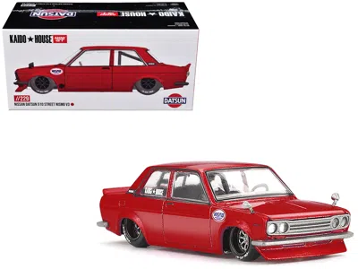 Mini Gt Datsun 510 Street "nismo V3" Red Metallic (designed By Jun Imai) "kaido House" Special 1/64 Diecast 