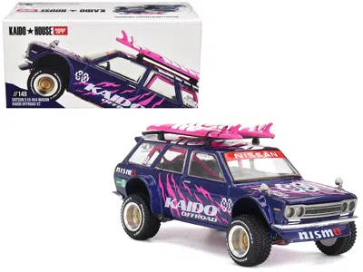 Mini Gt Datsun Kaido 510 Wagon 4x4 Rhd (right Hand Drive) #90 "kaido Offroad V2" Purple With Pink Graphics A In Multi
