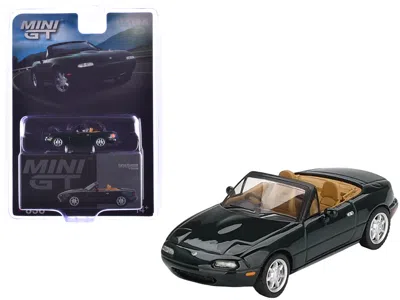 Mini Gt Eunos Roadster V-special Rhd (right Hand Drive) Dark Green Limited Edition 1/64 Diecast Model Car By In Black