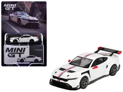 Mini Gt Ford Mustang Gtd "spirit Of America" White With Red And Blue Stripes Limited Edition 1/64 Diecast Mo