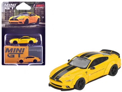 Mini Gt Ford Mustang "lb-works" Triple Yellow With Black Stripes Limited Edition 1/64 Diecast Model Car By M