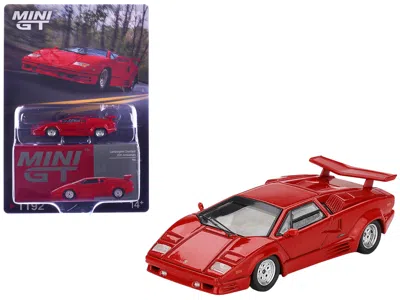 Mini Gt Lamborghini Countach "25th Anniversary" Red Limited Edition 1/64 Diecast Model Car By