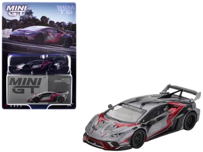 Mini Gt Lamborghini Huracan Gt Lb-works "ronin" Gray Metallic With Black And Red Graphics 1/64 Diecast Model