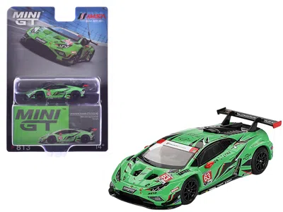 Mini Gt Lamborghini Huracan Gt3 Evo2 #63 Mirko Bortolotti - Andrea Caldarelli - Romain Grosjean - Jordan Pep In Green
