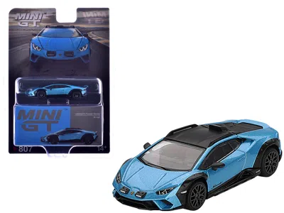 Mini Gt Lamborghini Huracan Sterrato Blu Aegir Blue Metallic With Black Top Limited Edition 1/64 Diecast Mod