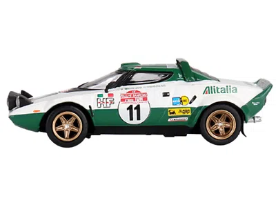 Mini Gt Lancia Stratos Hf #11 Bjorn Waldegard - Hans Thorszelius Winner "rally Sanremo" (1975) Limited Editi In Green