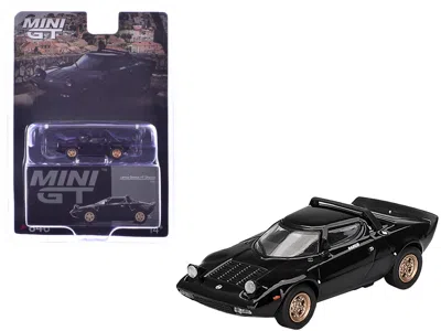 Mini Gt Lancia Stratos Hf Stradale Nero Black Limited Edition 1/64 Diecast Model Car By