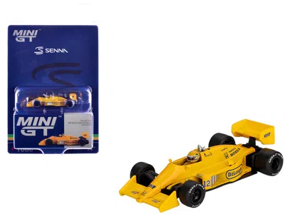 Mini Gt Lotus 99t #12 Ayrton Senna Winner Formula One F1 "monaco Gp" (1987) With Driver Figure Limited Editi