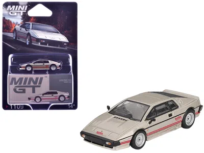 Mini Gt Lotus Esprit Turbo Silver Metallic With Red Stripes Limited Edition 1/64 Diecast Model Car By Mini G In Multi