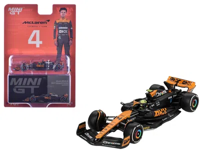 Mini Gt Mclaren Mcl60 #4 Lando Norris 2nd Place Formula One F1 "japanese Gp" (2023) Limited Edition 1/64 Die In Black