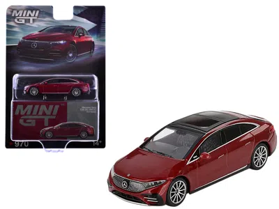 Mini Gt Mercedes-benz Eqs 580 4matic Red Metallic With Sun Roof Limited Edition 1/64 Diecast Model Car By Mi In Multi