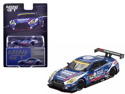 Mini Gt Nissan Gt-r Nismo Gt3 #56 Joao Paulo De Oliveira - Teppei Natori "realize Nissan Mechanic Challenge  In Blue