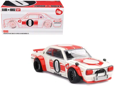 Mini Gt Nissan Skyline 2000gt-r Kpgc10 Kaido Works V2 Rhd White Red Stripes Jun Imai Design Kaido House Spec