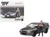 Mini Gt Nissan Skyline Gt-r (r32) Rhd (right Hand Drive) Metal Gray Metallic With Tsugio Matsuda Figure
