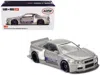 Mini Gt Nissan Skyline Gt-r (r34) "kaido Works Shinjuku V1" Rhd (right Hand Drive) Silver Metallic (designed In White