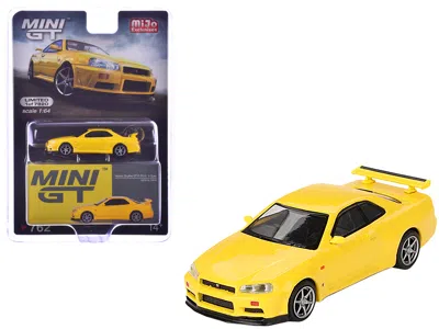 Mini Gt Nissan Skyline Gt-r (r34) V-spec Rhd (right Hand Drive) Lightning Yellow Limited Edition To 7920 Pie In Multi