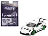 Mini Gt Porsche 911 (992) Gt3 Rs White With Green Stripes And Wheels "tribute To Carrera Rs Package" Limited In Multi