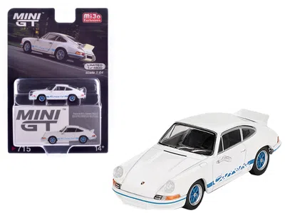 Mini Gt Porsche 911 Carrera Rs 2.7 Grand Prix White With Blue Stripes And Wheels Limited Edition To 4800 Pie