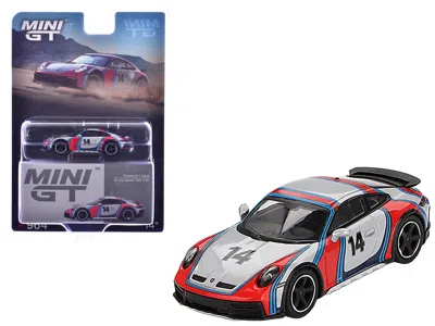 Mini Gt Porsche 911 Dakar #14 "rally 1978" Ice Gray Metallic Limited Edition 1/64 Diecast Model Car By Mini  In Multi