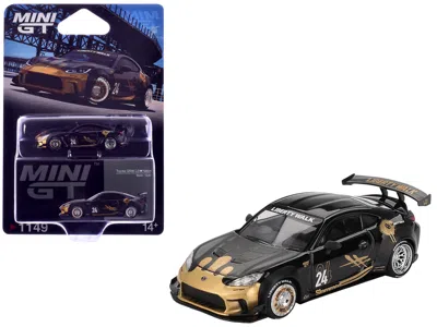 Mini Gt Toyota Gr86 "lb-nation - Liberty Walk" #24 Black With Carbon Hood And Gold Graphics Limited Edition 