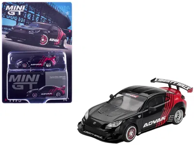 Mini Gt Toyota Gr86 "lb-nation - Liberty Walk" Rhd (right Hand Drive) "advan" Black And Red With Carbon Hood