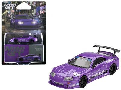 Mini Gt Toyota Supra A80 Top Secret Gt-300 Purple Metallic W/ Graphics Limited Edition 1/64 Diecast  In Multi