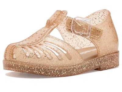 Mini Melissa Aranha 79 Ii (toddler/little Kid) Girl's Shoes Glitter Beige: 7 Toddler M, Synthetic In Brown