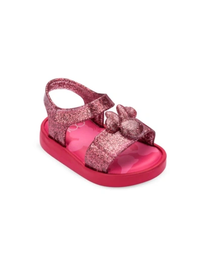 Mini Melissa Baby Girl's, Little Girl's & Girl's & Kid's Jump Disney Sandals In Pink Glitter
