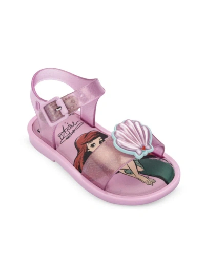 Mini Melissa Baby Girl's, Little Girl's & Girl's  Disney Sandals In Pink Glitter
