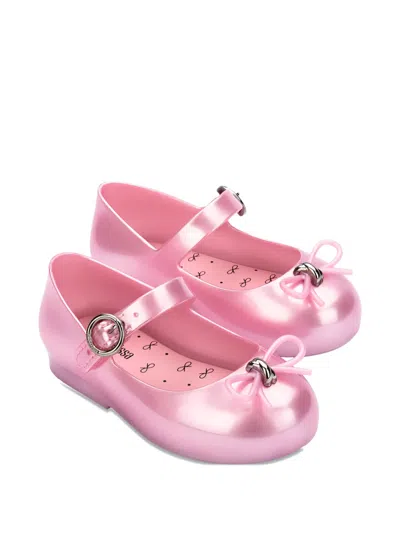 Mini Melissa Babies' Bow Buckle Ballerinas In Pink