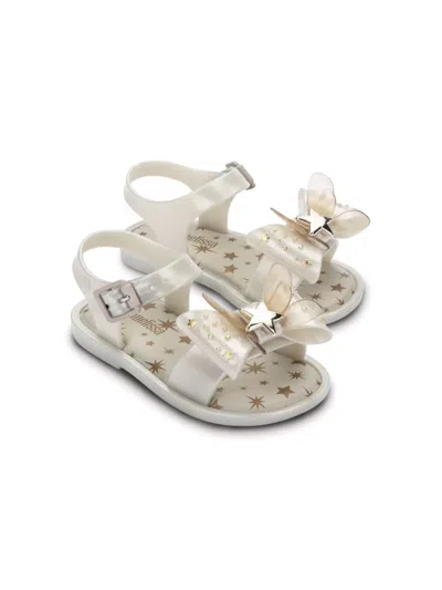 Mini Melissa Kids' Bow-detail Sandals In White