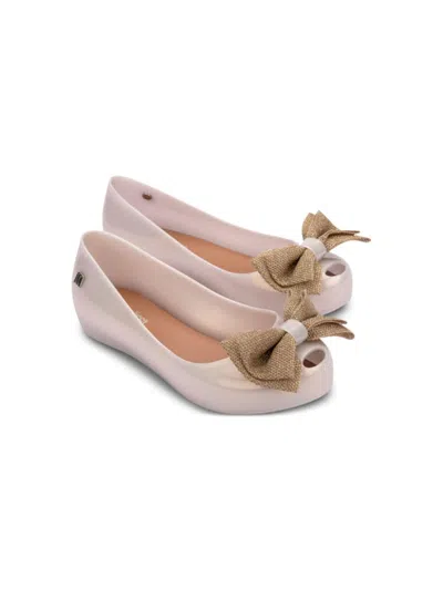 Mini Melissa Babies' Bow-detailing Ballerinas In Neutrals