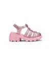 Mini Melissa Buckle-fastening Jelly Sandals In Pink