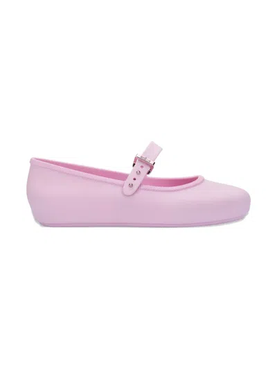 Mini Melissa Kids' Buckle-strap Ballerina In Pink