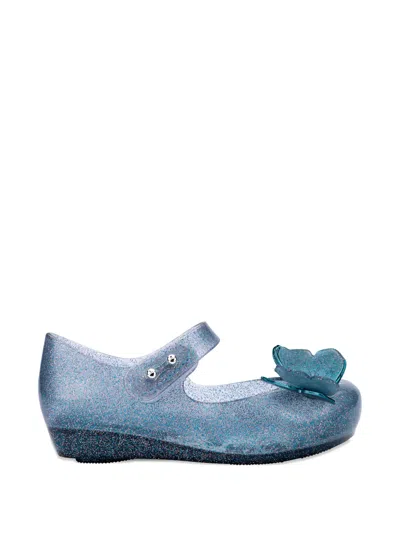 Mini Melissa Babies' Butterfly Strap Ballerinas In Blue