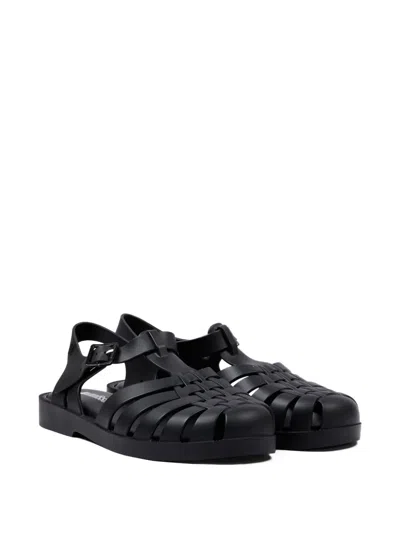 Mini Melissa Babies' Cage-style Sandals In Black