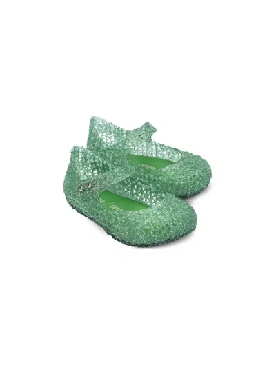 Mini Melissa Babies' Campana Ballerina Shoes In Green