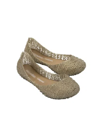 Mini Melissa Kids' Campana Ballerina Shoes In Neutrals