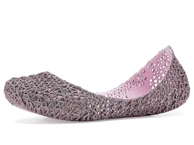 Mini Melissa Campana Papel (little Kid/big Kid) Girl's Shoes Pink Multi Glitter: 4 Big Kid M