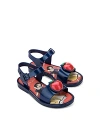 Mini Melissa X Disney Mar Jelly Sandal In Metallic Blue/red