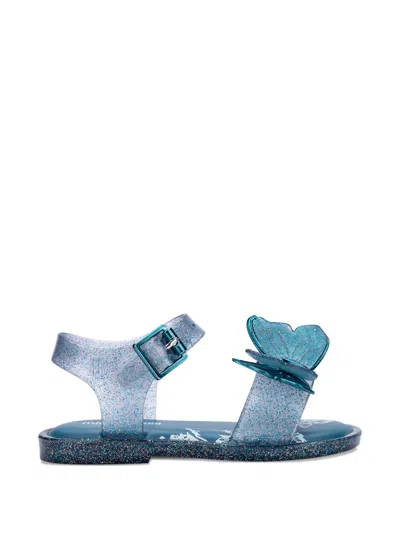 Mini Melissa Babies' Fly Iii Glitter Sandals In Blue