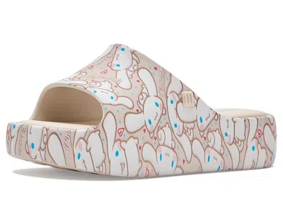 Mini Melissa Free Platform Slide + Hello Kitty And Friends (little Kid/big Kid) Girls Shoes Beige/brown : 4 Big K In Multi