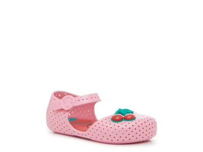 Mini Melissa Furadinha Pop Scented Jelly Flat Kids' In Light Pink