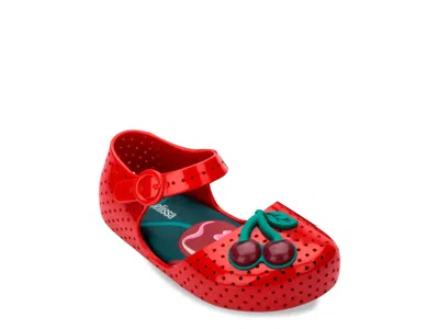 Mini Melissa Furadinha Pop Scented Jelly Flat Kids' In Red