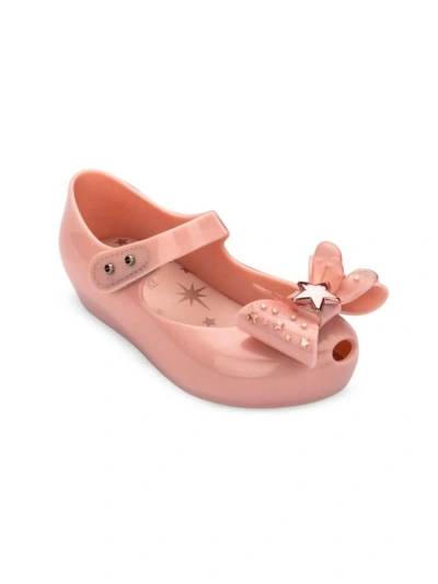 Mini Melissa Baby's & Girl's Star & Bow Sandals In Pink Glitter