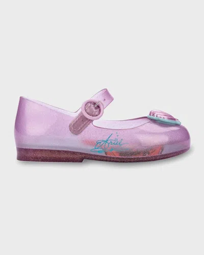 Mini Melissa Girl's Sweet Love X Disney Princess Mary Jane Shoes, Toddlers/kids In Pink